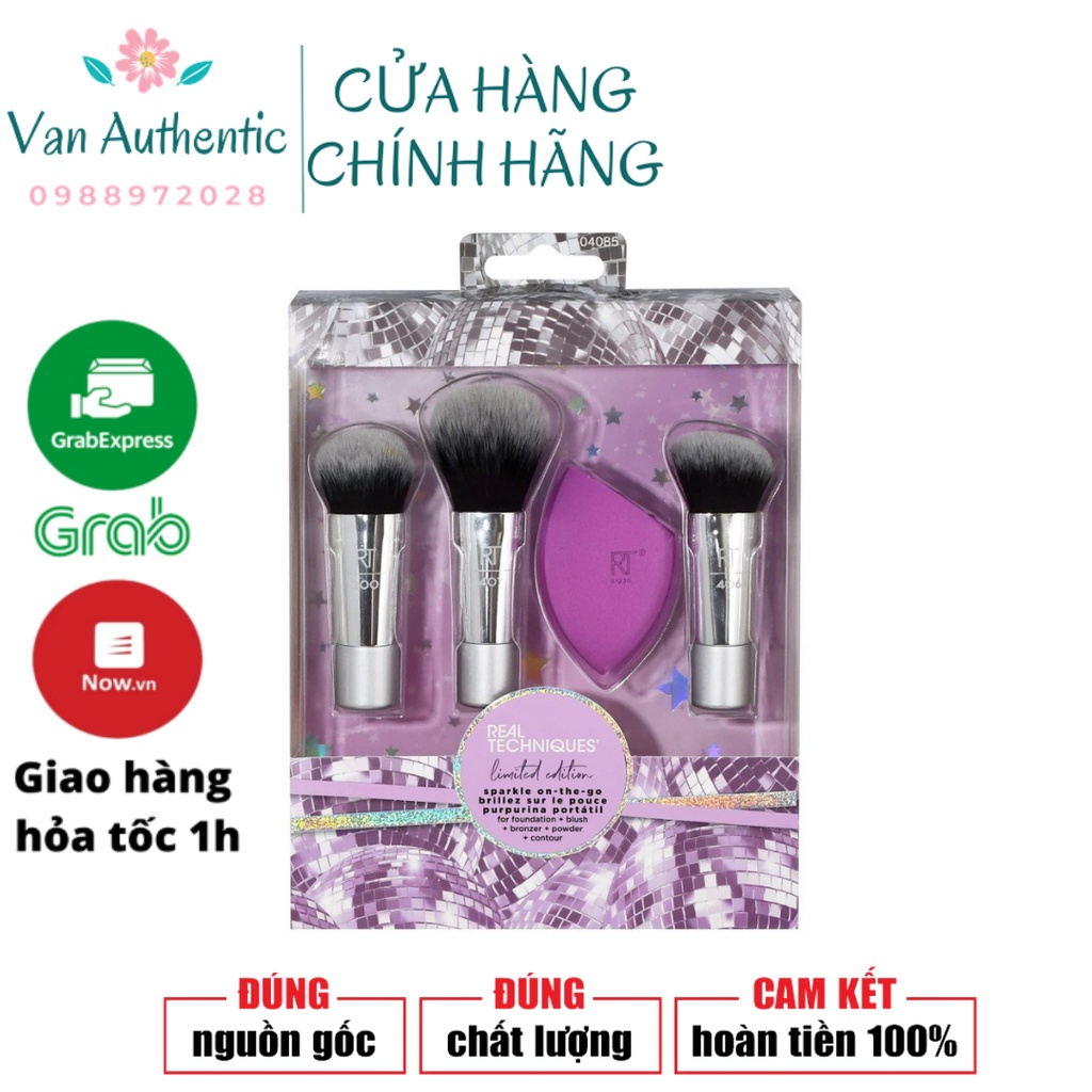 Bộ cọ Real Techniques SPARKLE ON-THE-GO Limited