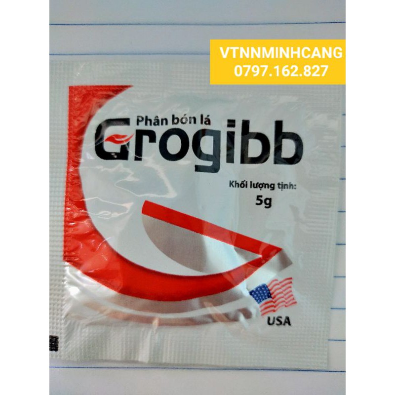 Phân bón lá Grogibb GA3 (GÓI 5gr)