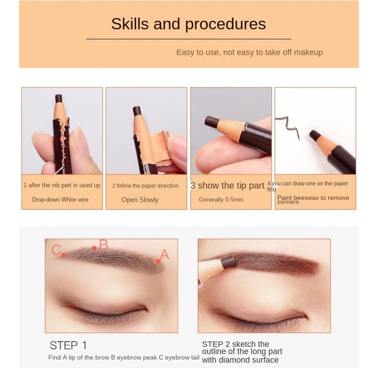 Bút Kẻ Chân Mày Chống Thấm Nước Và Mồ Hôi Không Phai Màu Chất Lượng Cao Hengsi 1818