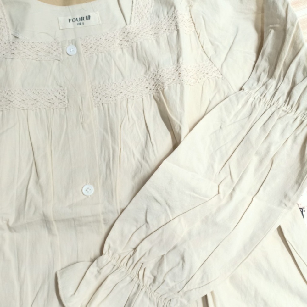 Áo babydoll tay bèo tiểu thư QCCC, Áo sơ mi nữ cổ bèo tay FREESHIP 50K A010