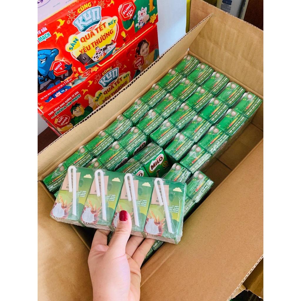 Thùng 48 hộp sữa nước lúa mạch Nestle Milo x115ml