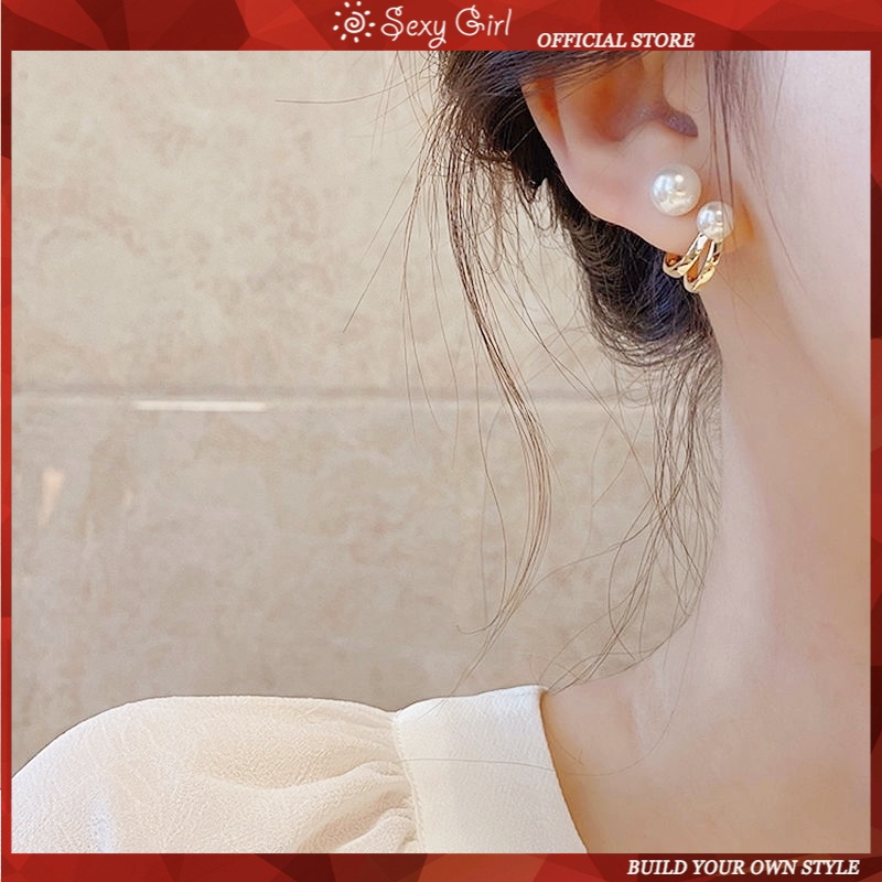 Hoa tai trang trí ngọc trai phong cách retro thanh lịch sành điệu cho nữ