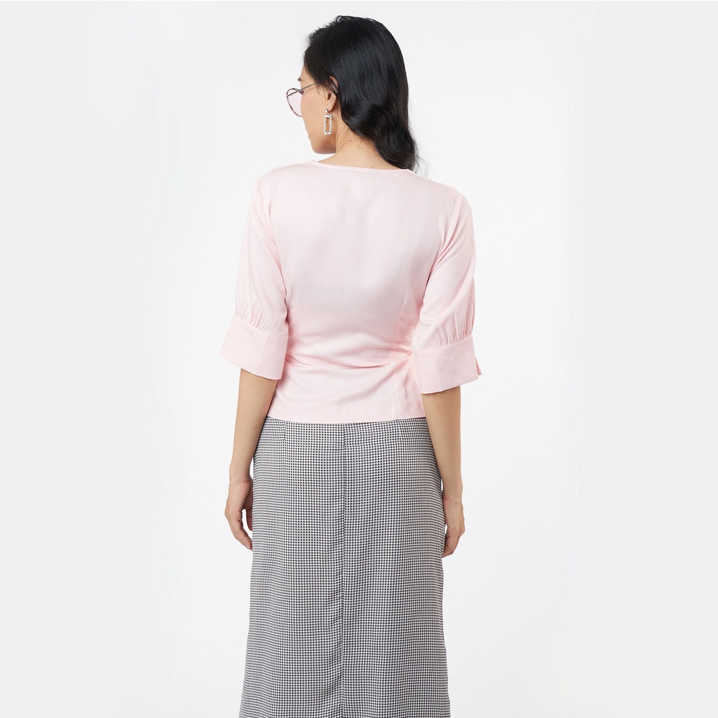 N&M Áo kiểu Nữ tay lửng kèm belt thắt lưng 2103018