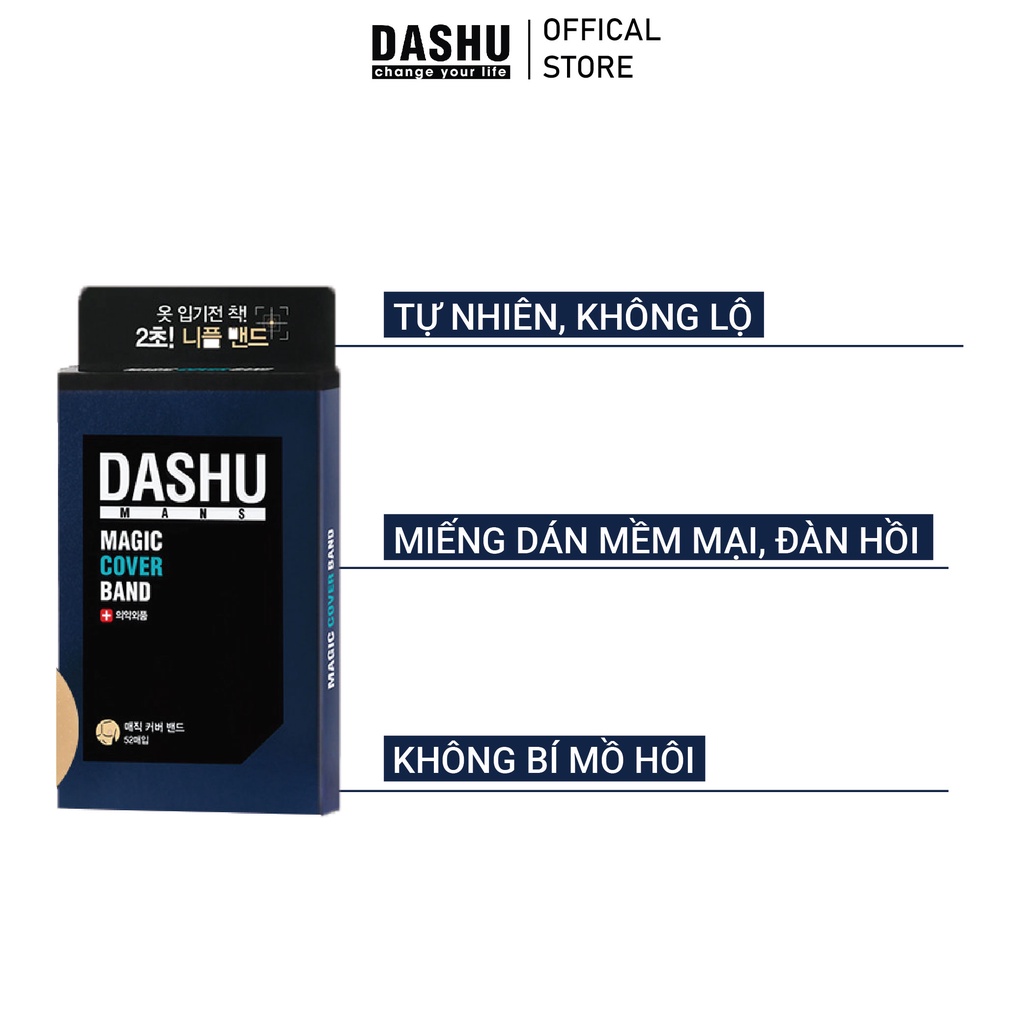 Miếng dán che đầu ngực cho nam - Dashu Men's Magic Cover Nipple Band 52pcs