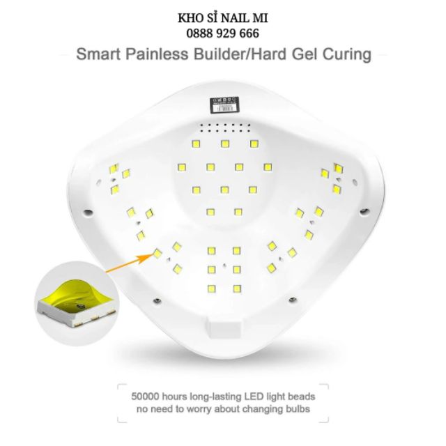 Máy hơ gel Sun 5 Plus 48W 36 bóng đèn - Hàng chính hãng công ty Sun UV/LED - bảo hành 1 năm