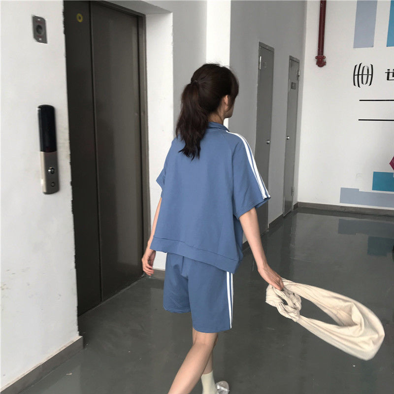 Set Đồ Thể Thao Ngắn Tay Phong Cách Hàn Quốc 2021 Cho Nữ | BigBuy360 - bigbuy360.vn