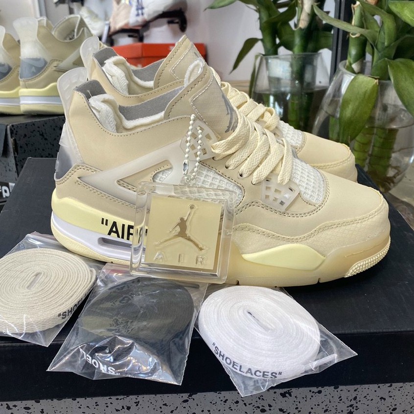 Giày Sneaker Jordan 4 Off White Full Box Full Phụ Kiện Freeship