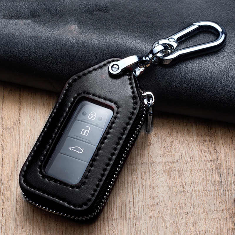 Túi Da PU Đựng Chìa Khóa Xe Hơi Có Khóa Kéo / Nút Nhấn