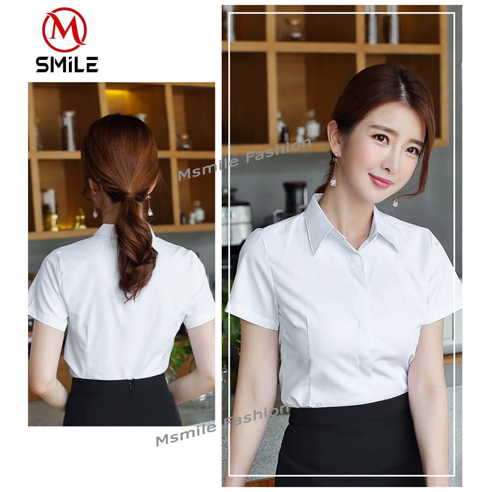 Áo Sơ Mi Nữ Công Sở tay ngắn Áo Trắng Nữ công sở cao cấp đẹp xinh [ao so mi nu] -MSA72 | BigBuy360 - bigbuy360.vn