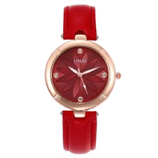 Đồng Hồ Quartz Đính Đá Với Dây Đeo Da