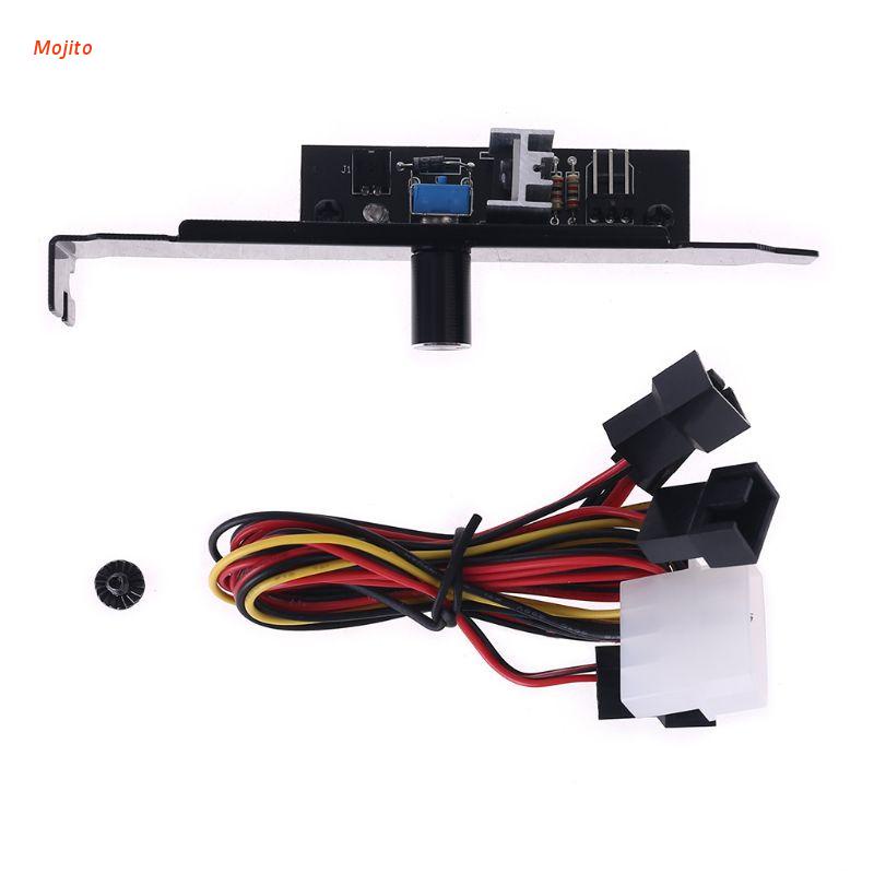 ✚Bộ Điều Khiển Tốc Độ Quạt Tản Nhiệt 3 Kênh 1 Núm Cho Cpu Case Hdd Vga Pwm Fan Pci Power By 12v