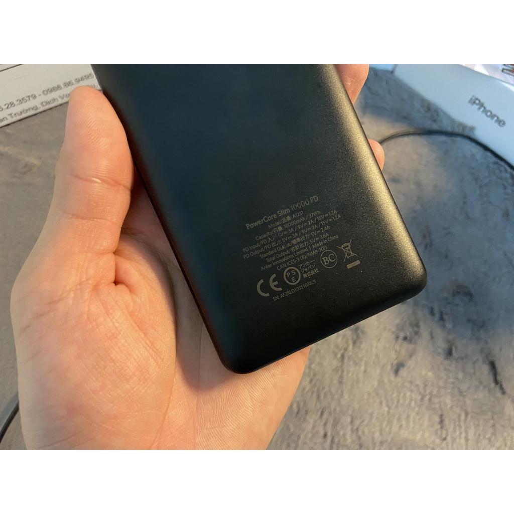 Chính Hãng (Video Thật 100%) Pin Sạc Dự phòng Anker PowerCore Slim 10000mAh B2B A1229 (NO BOX)