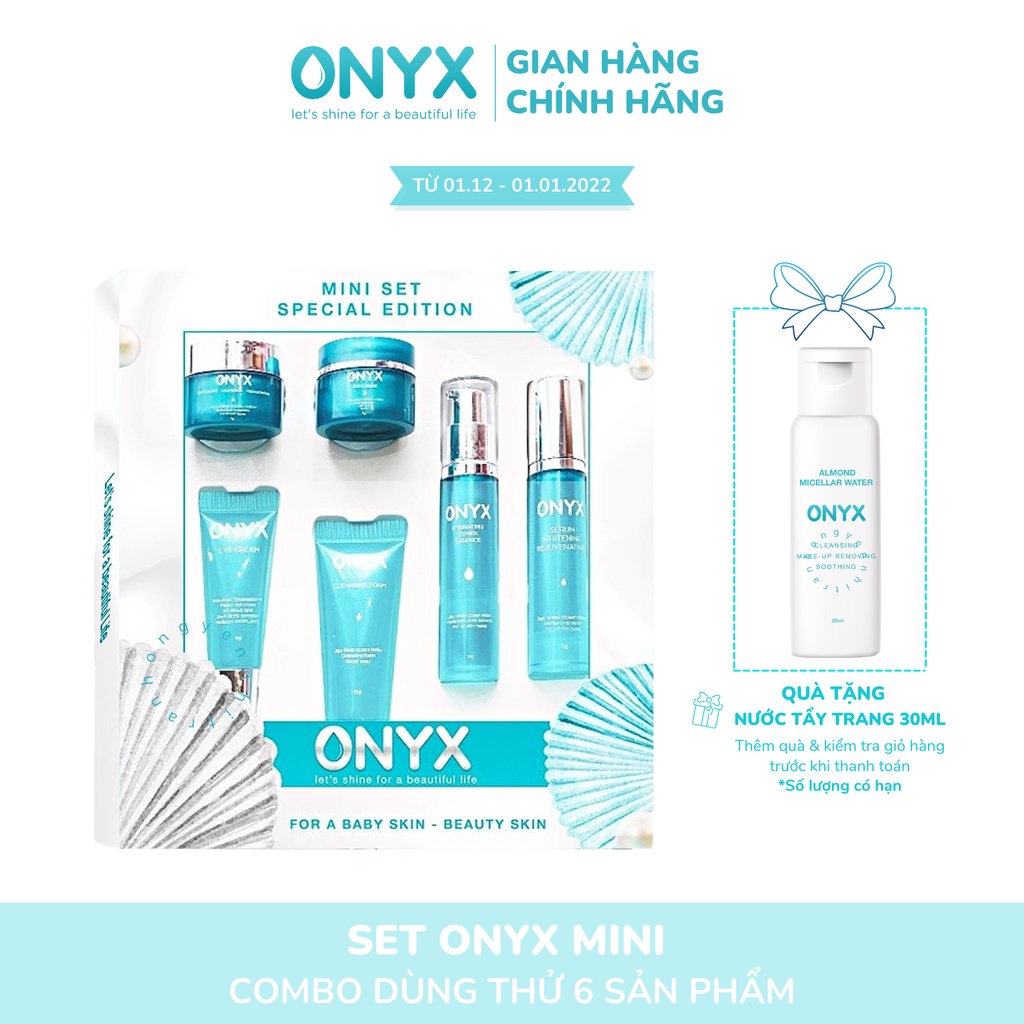 Set Mini ONYX Trọn Bộ 6 Món Dưỡng Da