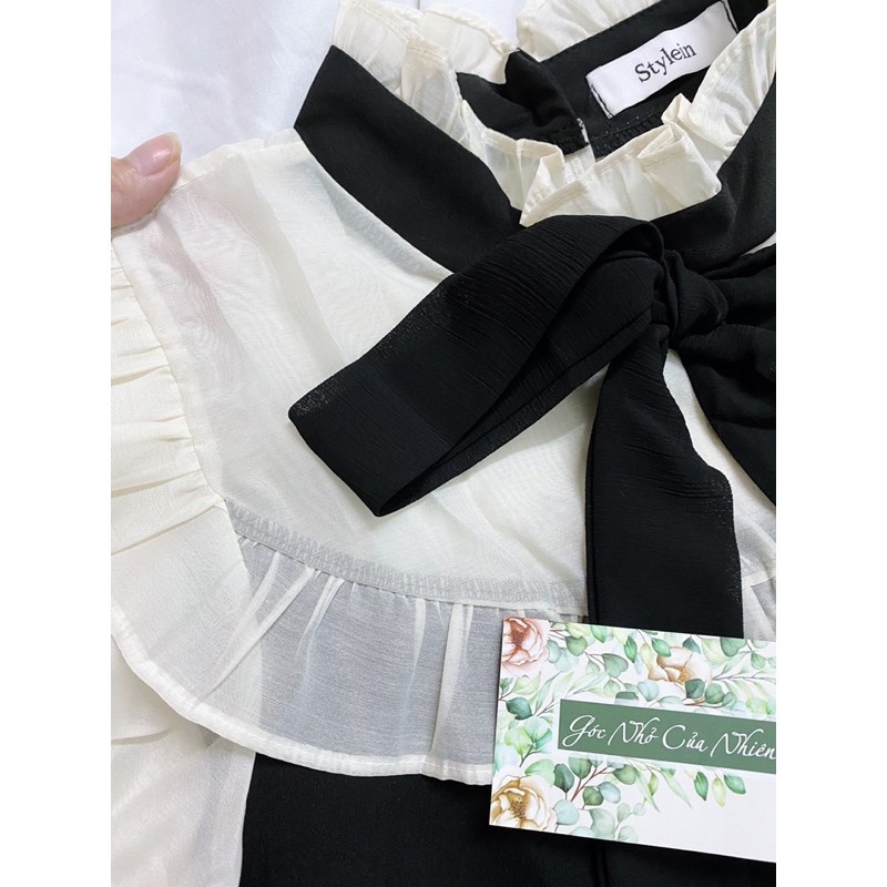 Đầm Babydoll Nơ Ngực 🦋FREESHIP🦋 Váy Nữ Tay Bồng Dáng Suông 2 Màu | BigBuy360 - bigbuy360.vn