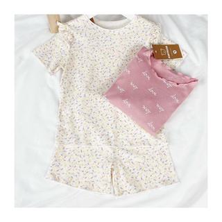 bộ mặc nhà bé gái cotton thun monybear