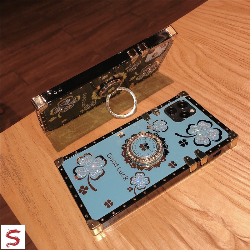 Ốp Điện Thoại Hình Vuông Lấp Lánh Sang Trọng Cho iphone 15 14 13 12 11 pro max xr xs