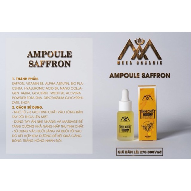 Tinh Chất Ampoule saffron