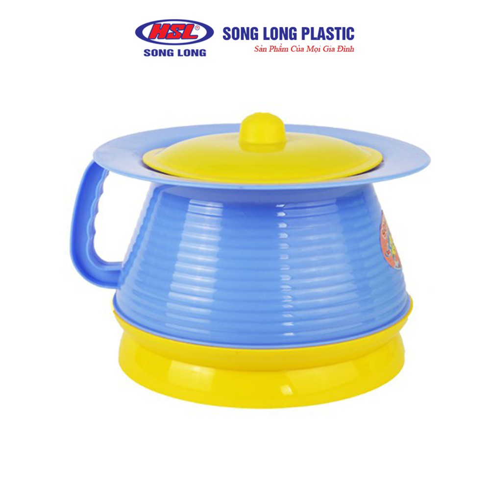 Bô vệ sinh trẻ em tròn có nắp đậy nhựa Song Long Plastic cao cấp 2218