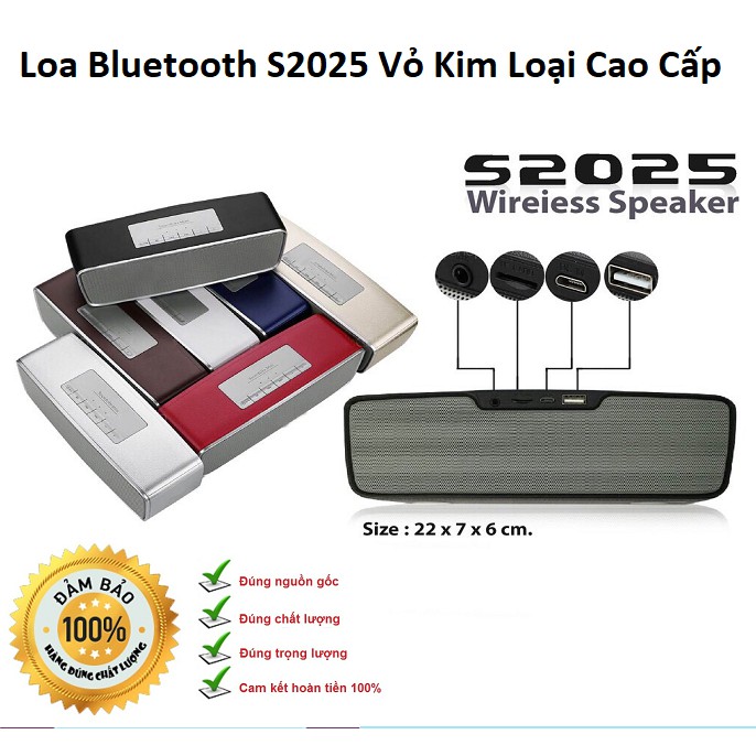 Loa bluetooth Mini S2025 Kết Nối Bluetooth - LOA BLUETOOTH S2025 CAO CẤP NGHE CỰC HAY