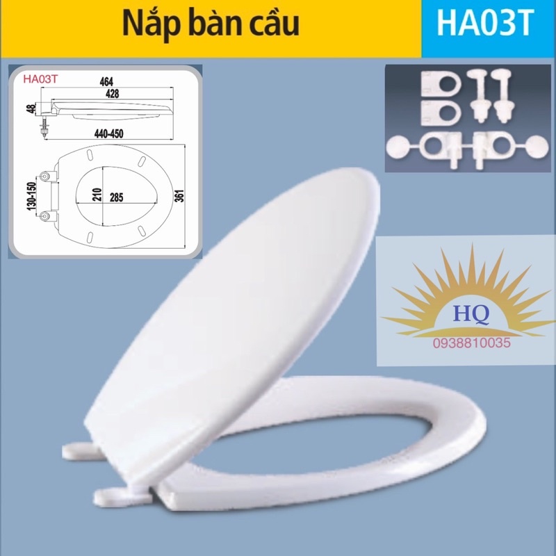 NẮP BỒN CẦU THÔNG DỤNG CAO CẤP - NẮP BÀN CẦU HA03T