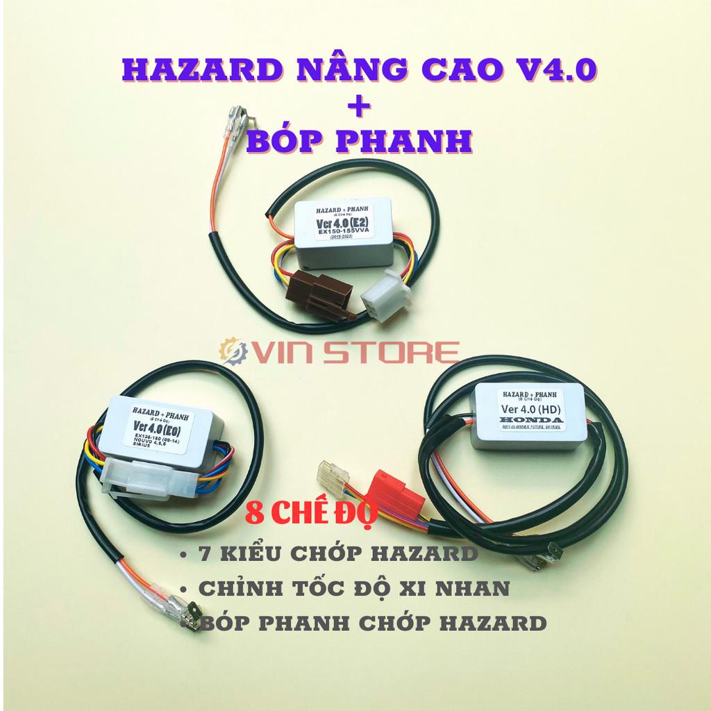 XI NHAN HAZARD NÂNG CAO v4.0 + BÓP PHANH, 8 CHẾ ĐỘ, bóp phanh chớp xi nhan