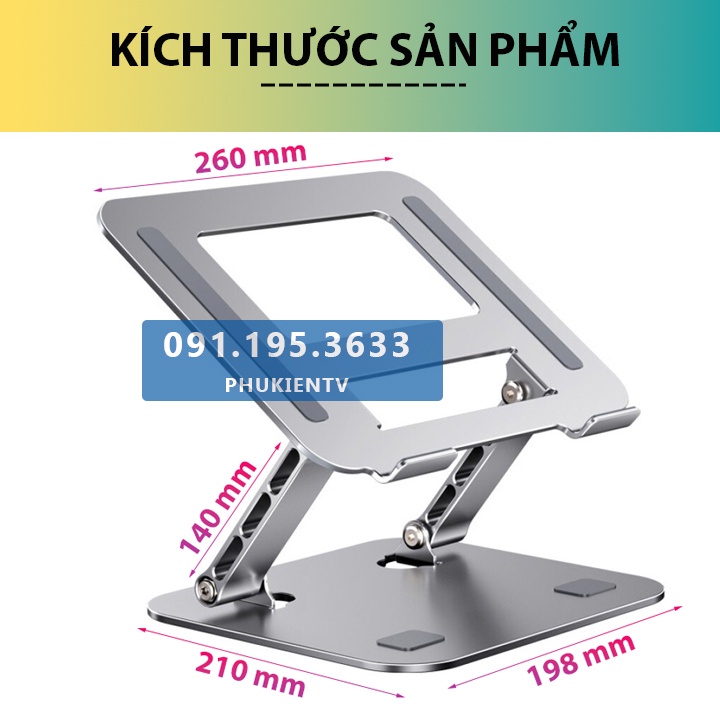 #LS515 – Giá đỡ nâng hạ Laptop – Laptop Stand ErgoTek E515 11 - 17.3 Inch - Hợp kim nhôm – Tản nhiệt – Tuỳ chỉnh độ cao