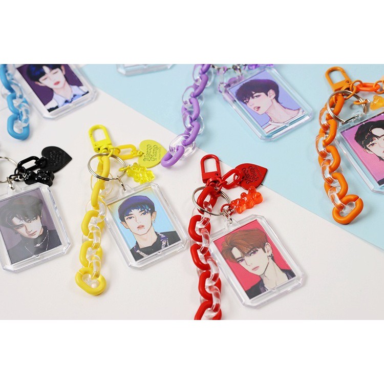 Phôi Móc Khoá Keyring Mica Treo Toploader Binder Handmade Hạt Cườm Card Balo Túi Xách Kpop BlackPink BTS Idol Confetti