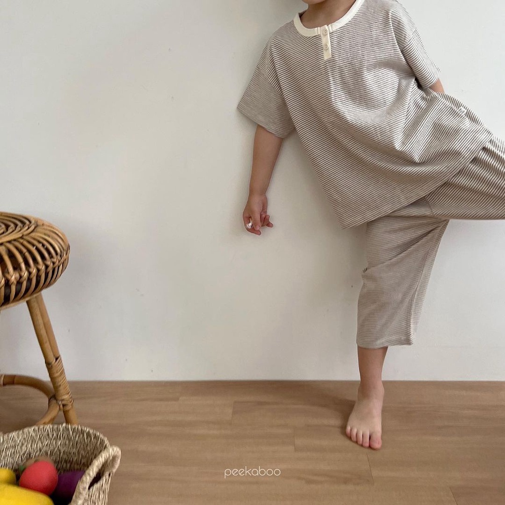 Bộ tay lửng cho bé Peekaboo Bong Bong - Made in Korea