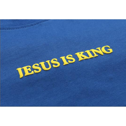 Áo Thun unisex Tay Ngắn In Hình Chúa JESUS IS KING Thời Trang