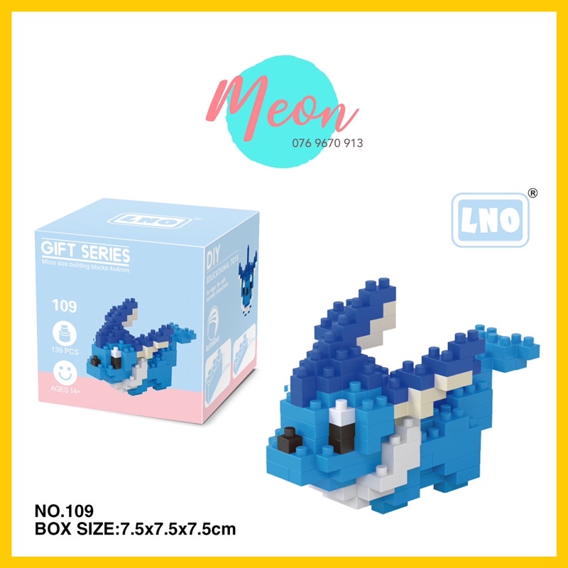 Mini Block | Đồ chơi xếp hình lego | - Haunter Pokemon - 176 miếng - Size S