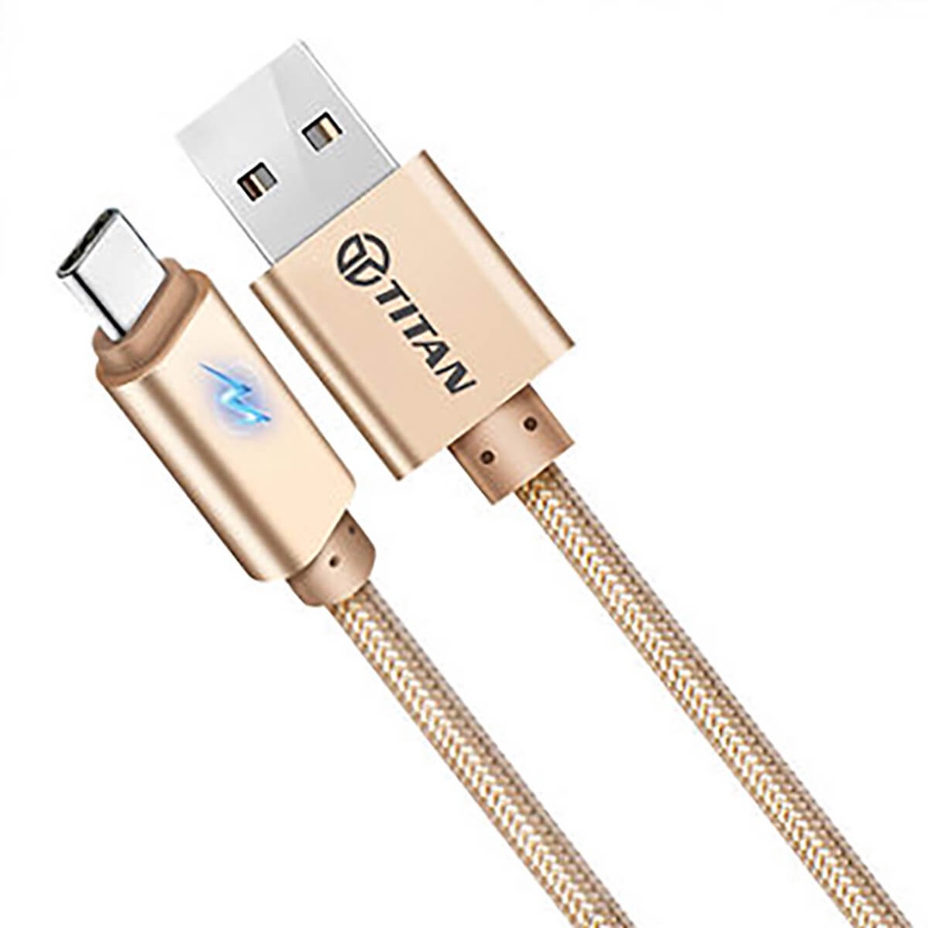 Cáp sạc nhanh cho Android các loại cổng USB TYPE C (2 mét) TITAN CT15 - Màu bạc