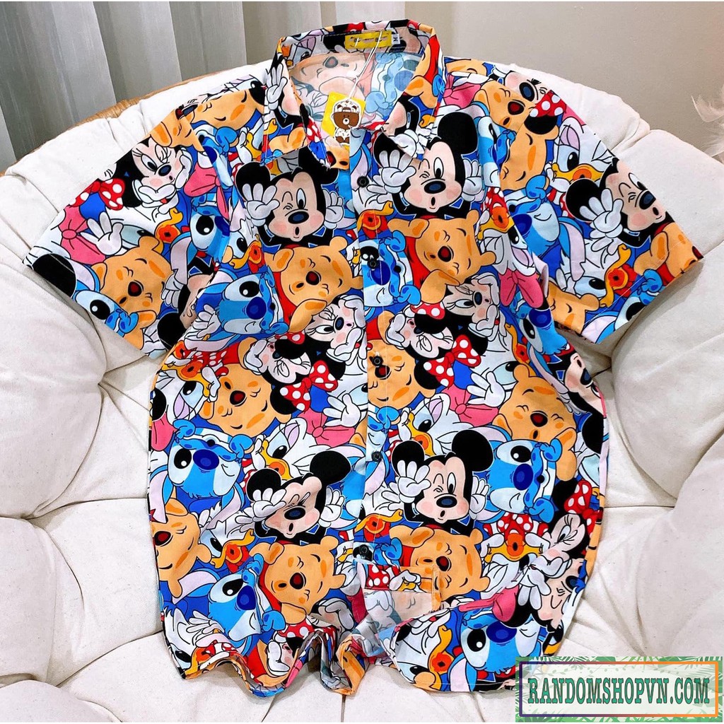 Áo sơ mi hoạ tiết cún dễ thương.