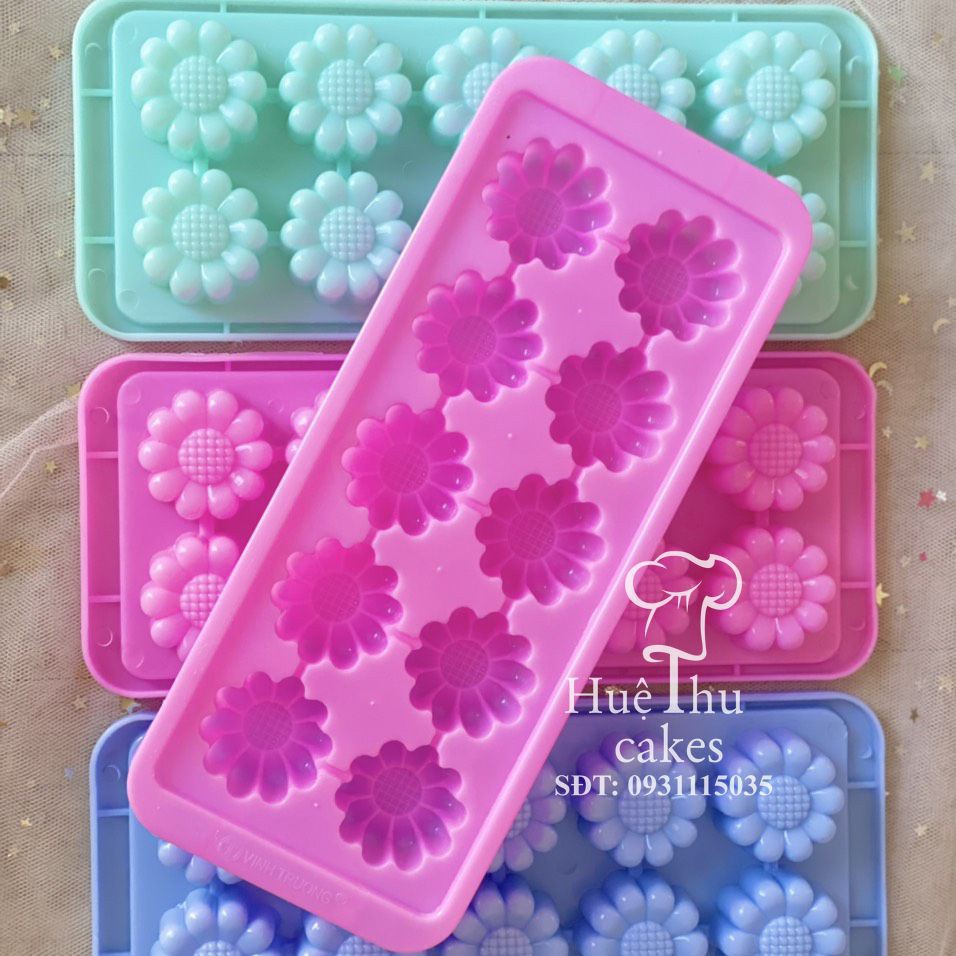 Khuôn rau câu, khay đá Hoa Cúc làm bánh thạch rau câu 3D, 4D, phô mai