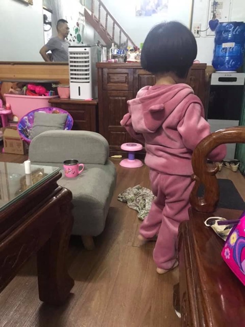 Bộ quần áo nỉ nhung 3 món bé gái từ 5 tháng đến 4 tuổi