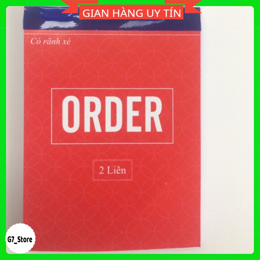 10 quyển Order 2 liên/3 liên dày 100tờ có rãnh xé,order 3 liên,order 2 liên