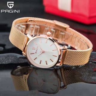 Đồng hồ đeo tay nữ Pagini PA8222 dây kim loại TITANIUM thời trang cá tính