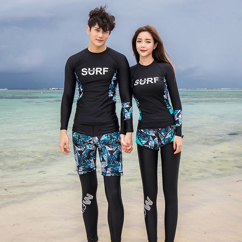 Đồ bơi▼☞Áo tắm nữ chống nắng tay dài dây kéo Hàn Quốc liền thân cỡ lớn đôi thấm nước Quần lặn nổi | BigBuy360 - bigbuy360.vn