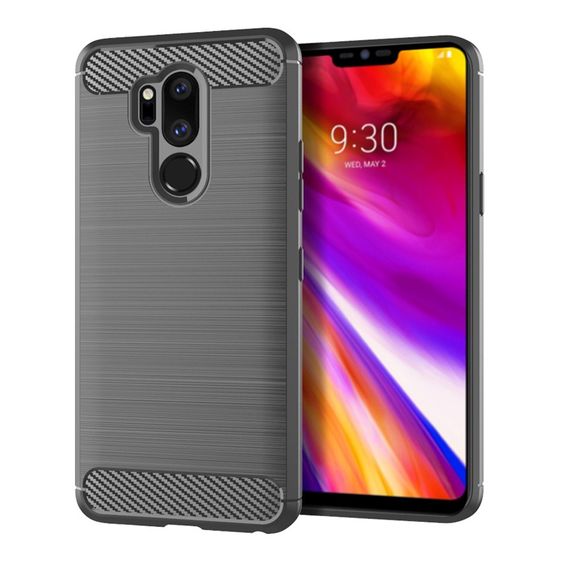 Ốp điện thoại silicon mềm vân sợi carbon chống rơi chất lượng cho Lg G7 Thinq Lg G7