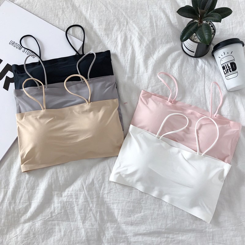 Bra su trơn 2 dây, bra đúc su 2 dây vải su mát mịn, bra đúc su trơn quây 2 dây MS805