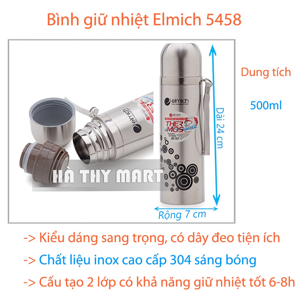 Bình Giữ Nhiệt Elmich Chính Hãng 500-1000ml [6 mẫu]