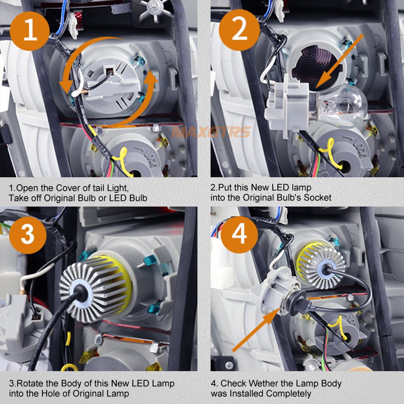 Bóng Đèn Led MAXGTRS 2xT15 W16W 1156 BA15S 7440 W21W T20 Chất Lượng Cao