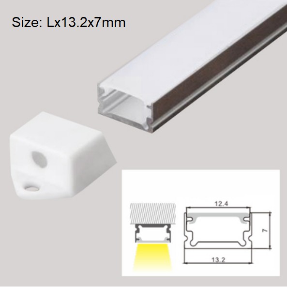 CB Thanh Nhôm LED Chữ U Kích Thước 13.2 x 7mm