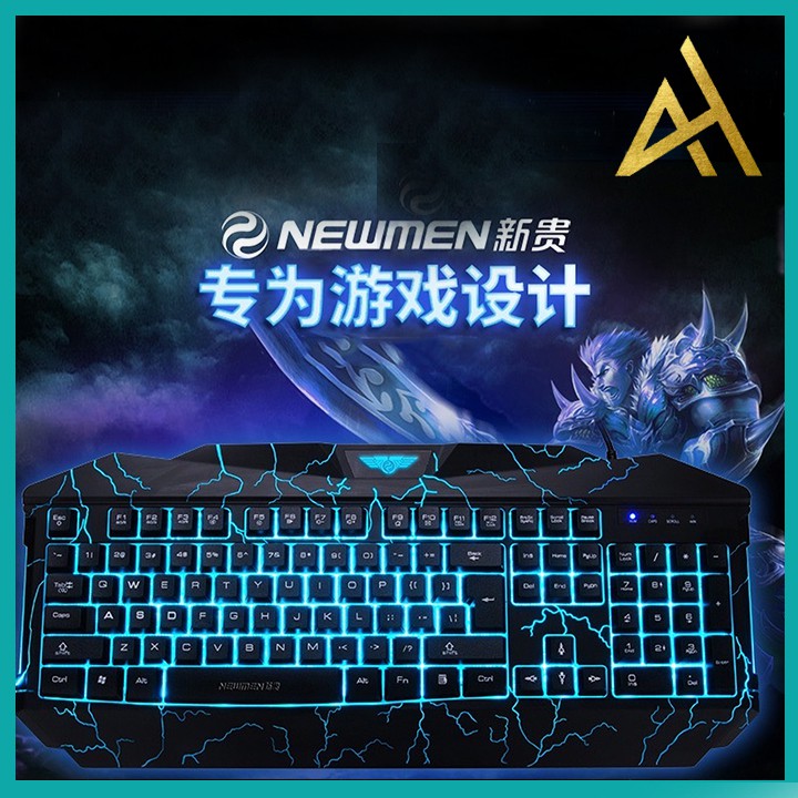 Bàn Phím Cơ Gaming Keycap Xuyên Led NEWMEN GL800 Bàn Phím Máy Tính Laptop Có Dây Keyboard Chơi Game