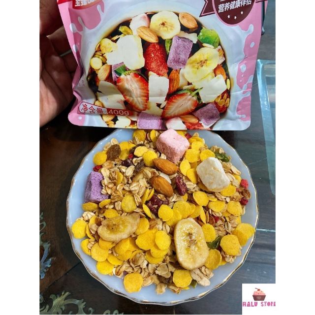 400g Ngũ cốc trái cây sữa chua sấy khô YOGURT FRUIT OATMEAL