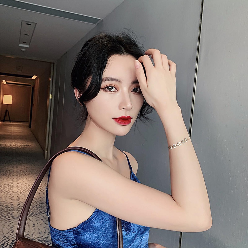 HS Vòng Tay Đính Đá Pha Lê Hình Hoa Thời Trang
