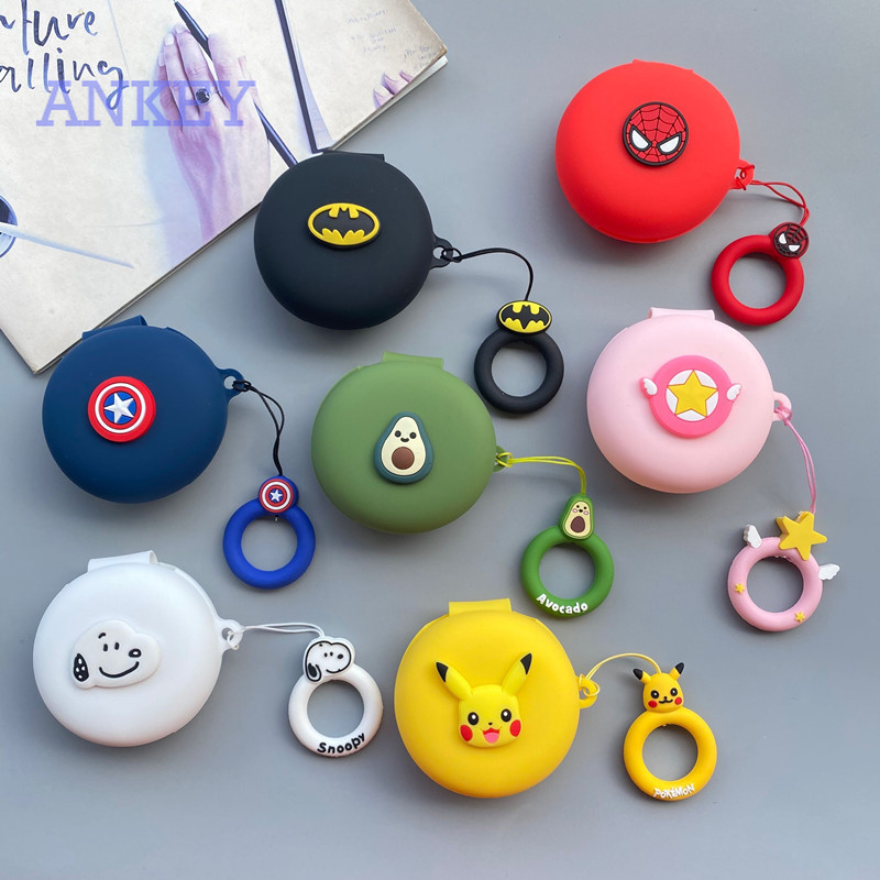 Oppo Enco W31 Case Vỏ Silicone Mềm Chống Sốc Hình Siêu Anh Hùng Cho Tai Nghe Oppo Enco W31 W51 W11 Free X