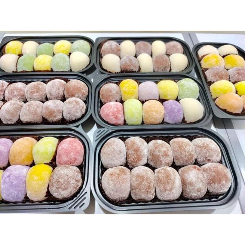 Bánh mochi kem tươi, không chất bảo quản, hộp 10 bánh