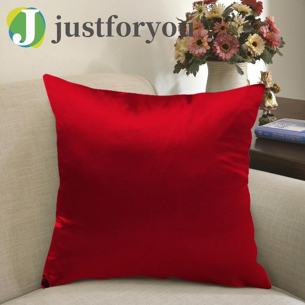 Áo Gối Vuông Vải Lụa Satin Thiết Kế Đơn Giản