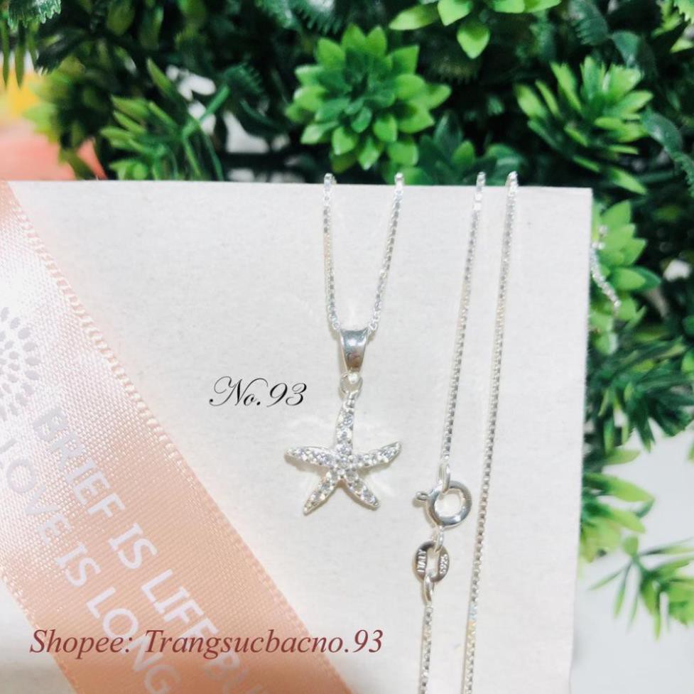 (BẠC CHUẨN)  DÂY CHUYỀN BẠC Ý 925 CHO NỮ MẶT SAO BIỂN PHỤ KIỆN TRANG SỨC CAO CẤP NO.93 VÒNG CỔ NỮ ĐẸP