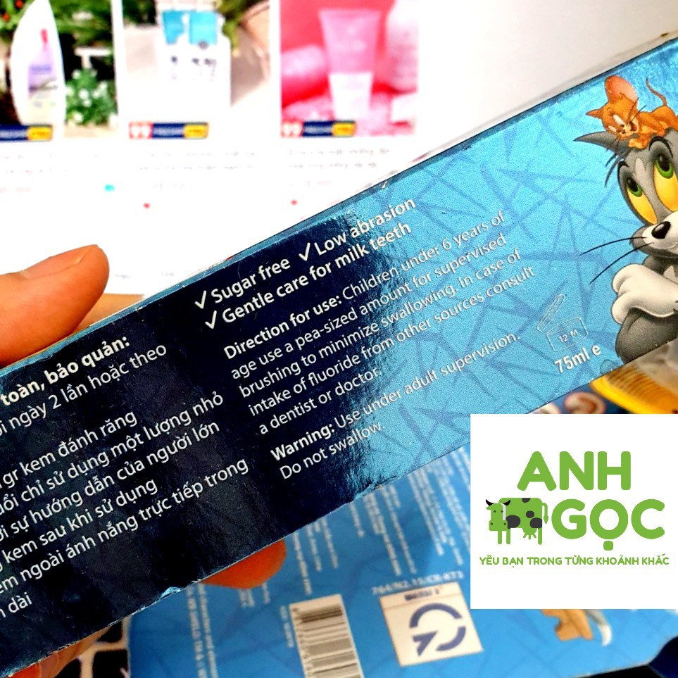 Kem đánh răng Oral-Clean Tom and Jerry cho bé từ 2 tuổi